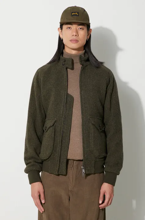 Шерстяная куртка-бомбер Baracuta P. Wool G9 AF Pocket Unpadded цвет зелёный переходная oversize BRCPS1003