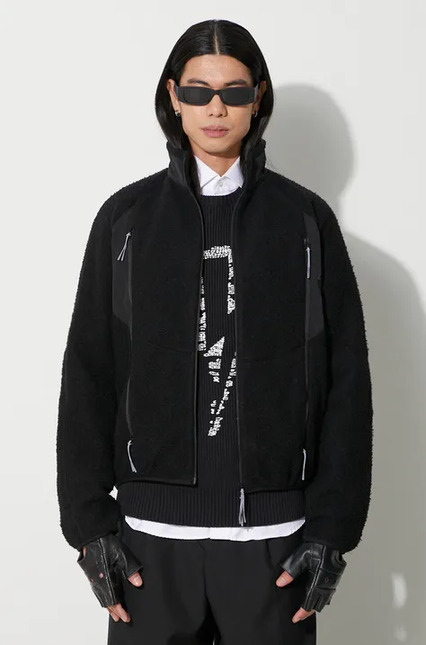 Mikina ROA Polar Fleece Jacket pánská, černá barva, hladká, RBMW010WO06