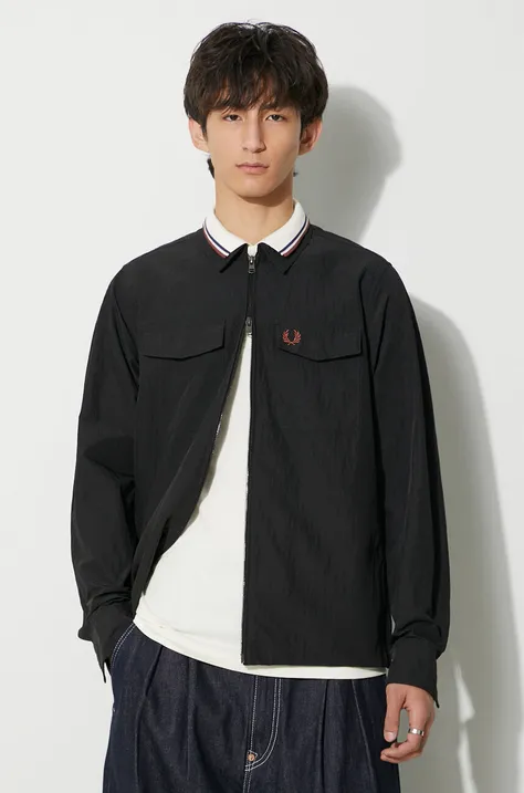 Fred Perry jacket men's black color M5684.102