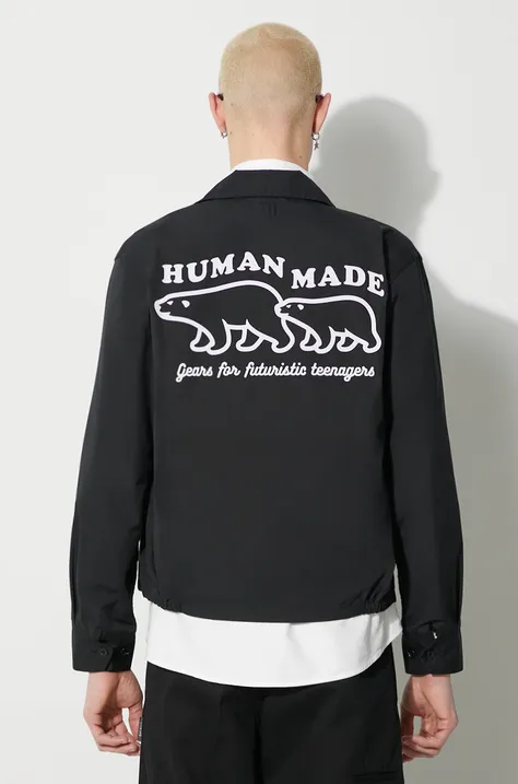 Bunda Human Made Drizzler Jacket pánska, čierna farba, prechodná, HM26JK004