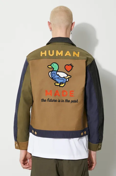Куртка Human Made Zip-Up Work мужская цвет синий переходная HM26JK006