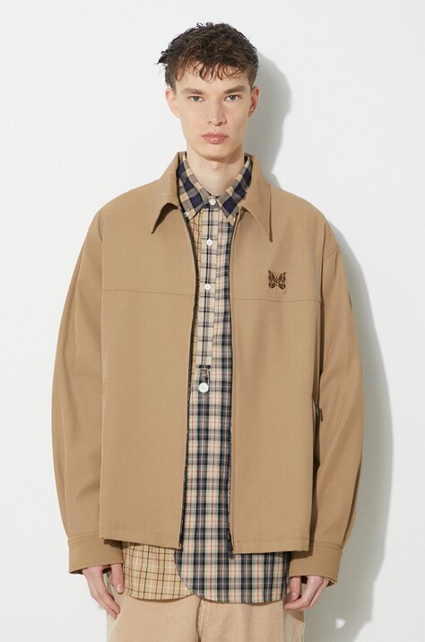 Куртка Needles Sport Jacket Cavalry Twill чоловіча колір бежевий перехідна oversize NS152