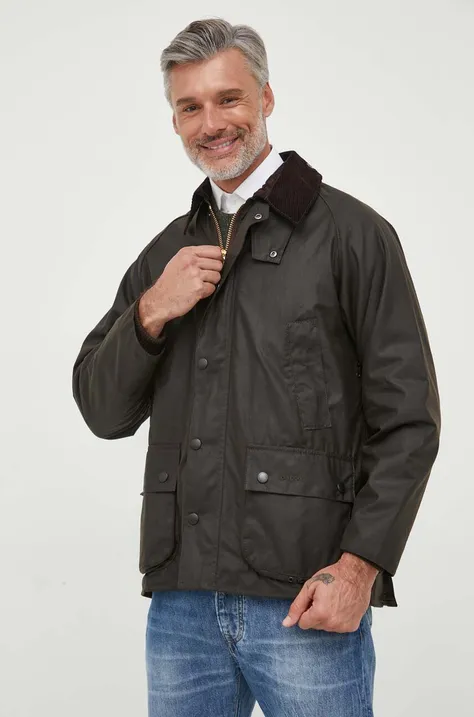 Pamučna jakna Barbour Classic Bedale Wax Jacket boja: smeđa, za prijelazno razdoblje, MWX0010