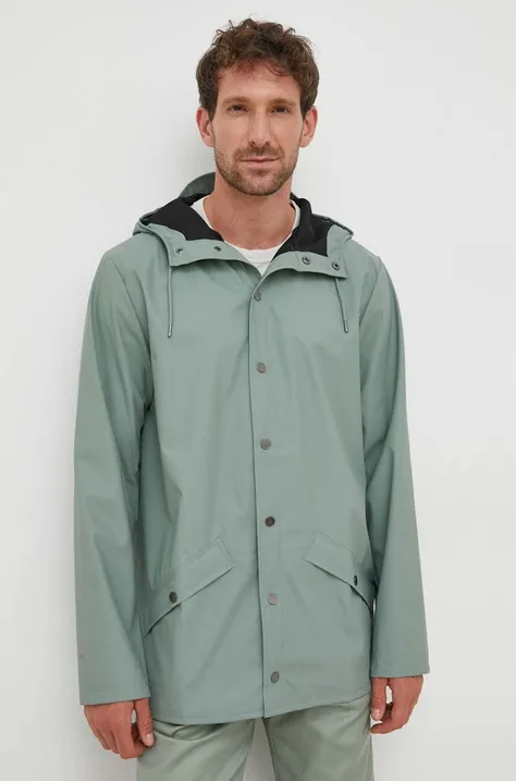 Rains kurtka przeciwdeszczowa 12010 Jackets kolor zielony przejściowa