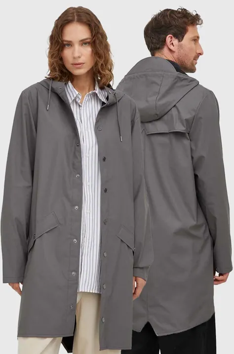 Kišna jakna Rains 12020 Jackets boja: siva, za prijelazno razdoblje