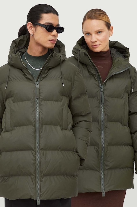 Куртка Rains 15190 Jackets цвет зелёный зимняя