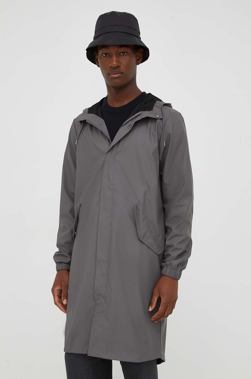 Rains kurtka przeciwdeszczowa 18140 Jackets kolor szary przejściowa