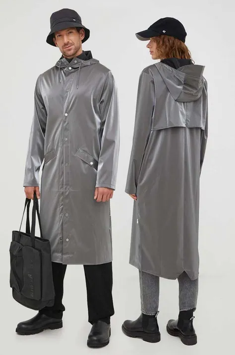 Rains geaca de ploaie 18360 Jackets culoarea argintiu, de tranzitie