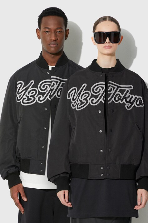 Μπουφάν bomber Y-3 χρώμα: μαύρο
