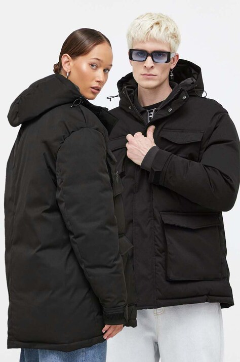 Guess Originals geaca culoarea negru, de iarna