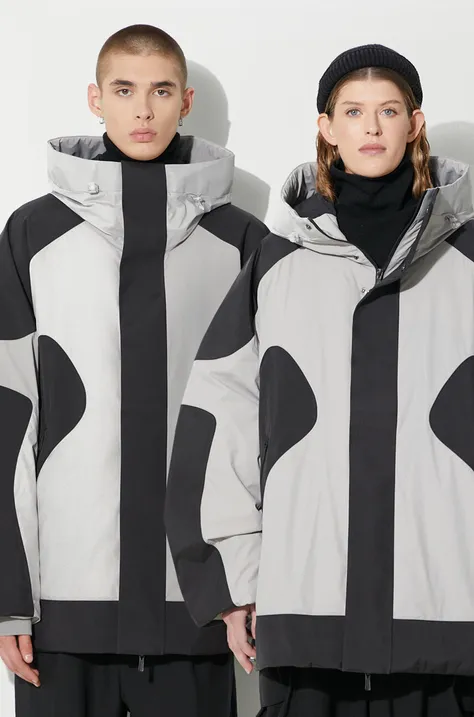 Páperová bunda A.A. Spectrum Glacix Jacket šedá farba, zimná, oversize, 82231805