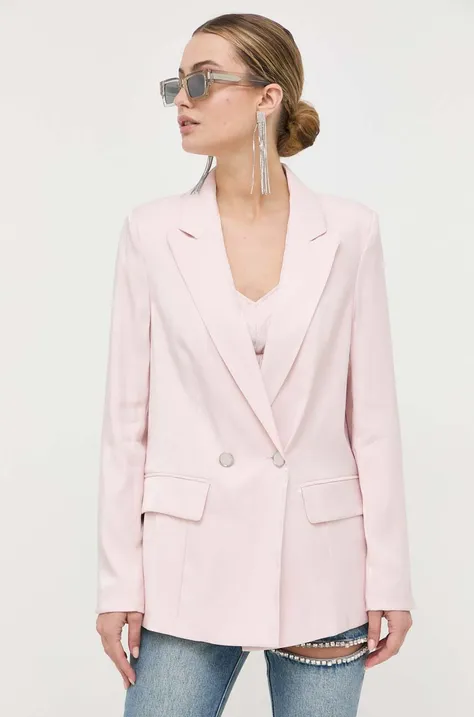 Пиджак Guess цвет розовый однобортный однотонный