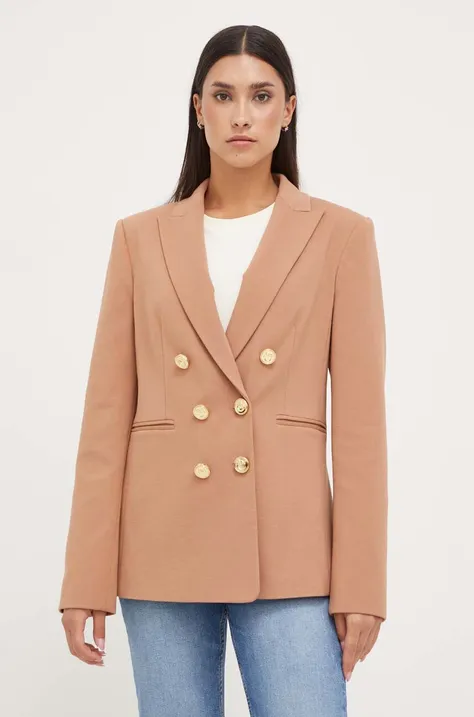 Пиджак Pinko цвет коричневый двубортный однотонная