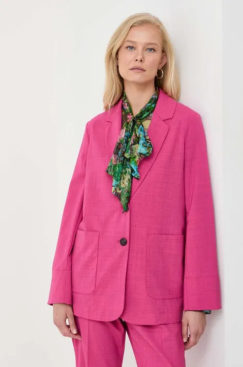 Suknjič s primesjo volne MAX&Co. roza barva