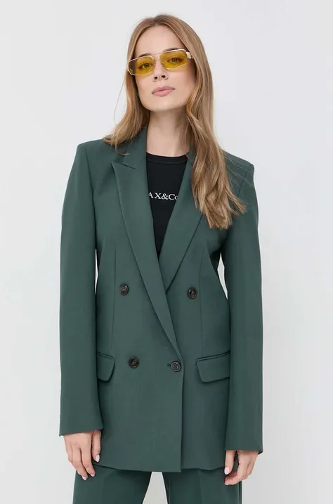 Піджак MAX&Co. колір зелений двобортний однотонна