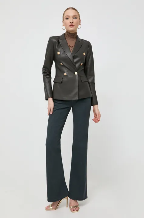 Пиджак Marciano Guess цвет коричневый двубортный однотонная