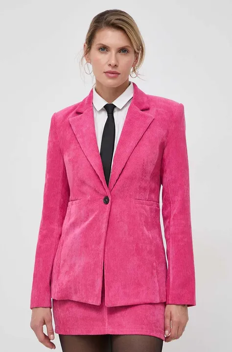 Μπουφάν με κορδόνι Patrizia Pepe χρώμα: ροζ