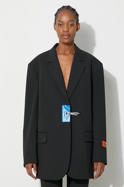 Heron Preston jacket Carabiner Gabardine Blazer black color HWEN018F23FAB0011000