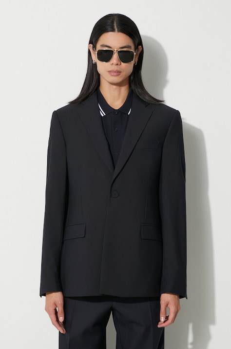 Blazer s příměsí vlny 424 tmavomodrá barva, 35424G02 236502