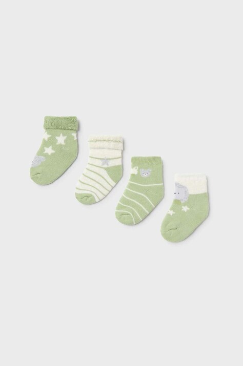 Носки для младенцев Mayoral Newborn 4 шт цвет зелёный