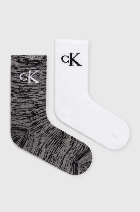 Шкарпетки Calvin Klein Jeans 2-pack жіночі колір чорний