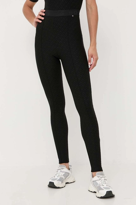 BOSS legging fekete, női, sima