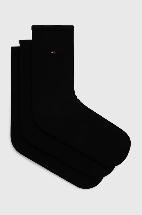 Tommy Hilfiger skarpetki 3-pack damskie kolor czarny
