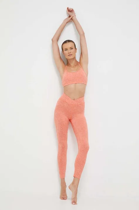 Legíny na jogu Roxy Everyday oranžová farba, melanžové