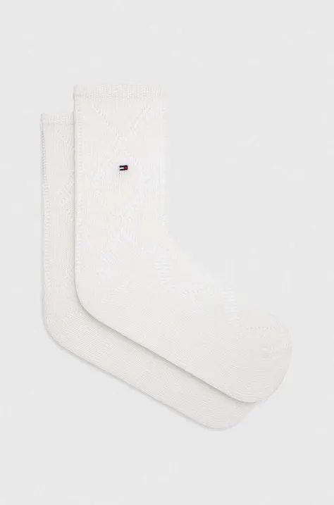 Čarape Tommy Hilfiger za žene, boja: bijela