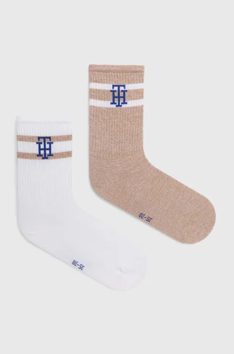 Κάλτσες Tommy Hilfiger 2-pack χρώμα: μπεζ