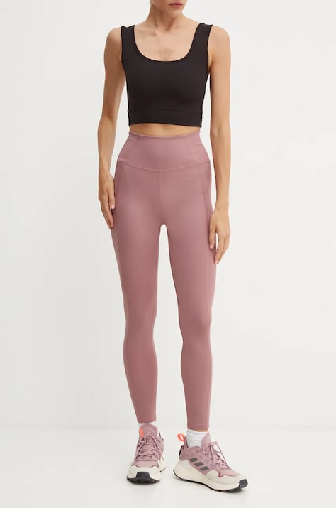 Columbia leggins sport Boundless Trek femei, culoarea roz, neted, 2033514