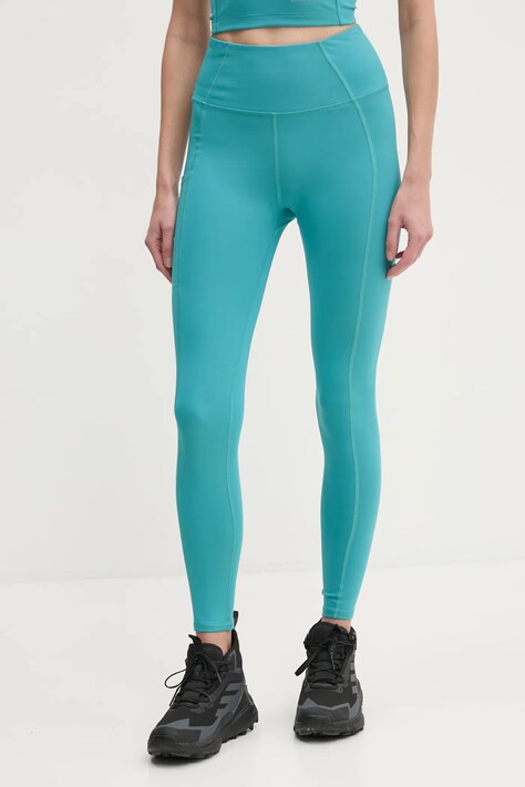 Columbia leggins sport Boundless Trek femei, culoarea turcoaz, neted, 2033514
