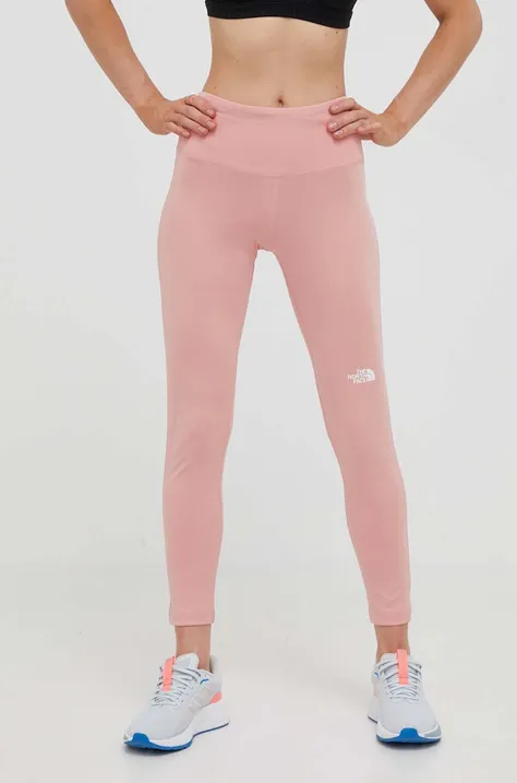 The North Face leggins de antrenament Flex culoarea roz, neted