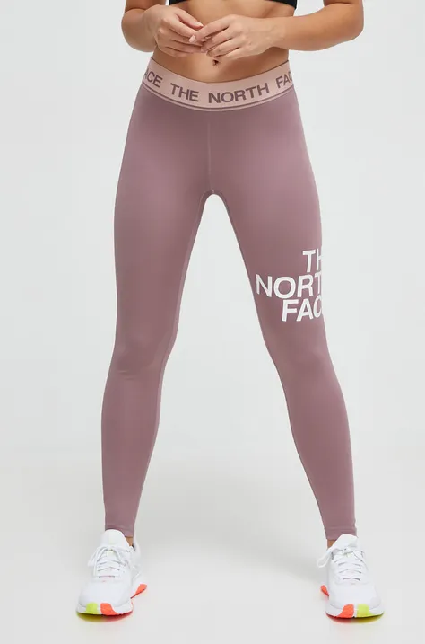 Легінси для тренувань The North Face колір рожевий з принтом