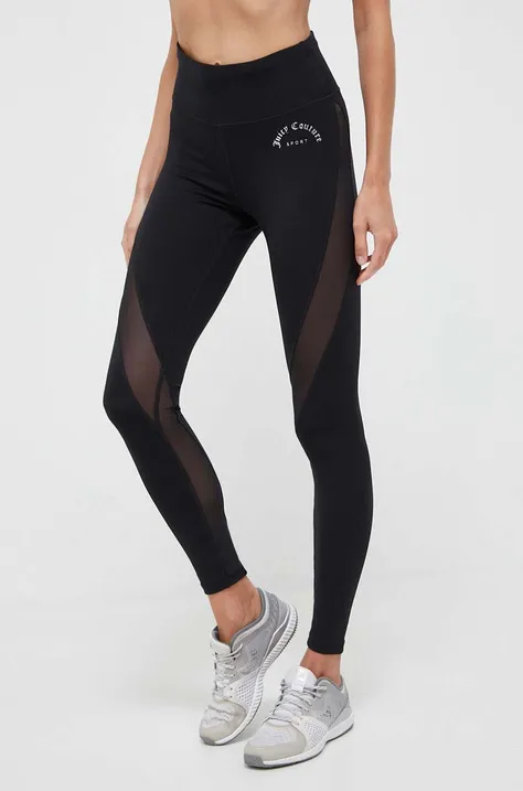 Juicy Couture legginsy treningowe Lorraine kolor czarny gładkie