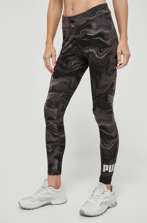 Puma legging fekete, női, mintás