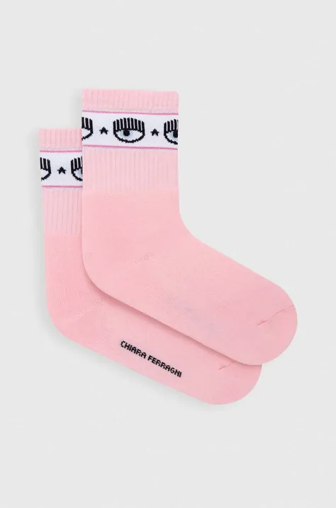 Čarape Chiara Ferragni za žene, boja: ružičasta