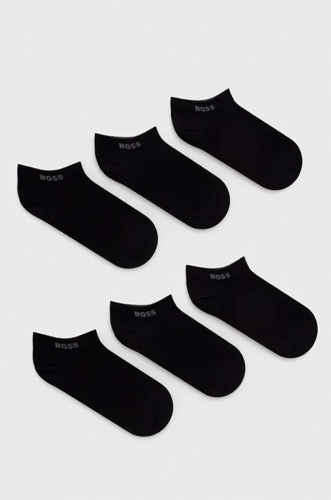 Шкарпетки BOSS 6-pack жіночі колір чорний