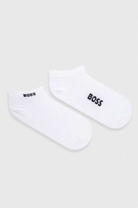 BOSS șosete 2-pack femei, culoarea alb 50502054