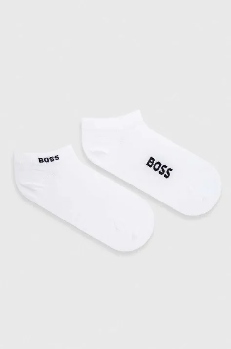 Ponožky BOSS 2-pak dámske, biela farba