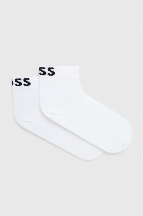 Ponožky BOSS 2-pak dámske,biela farba,50502066