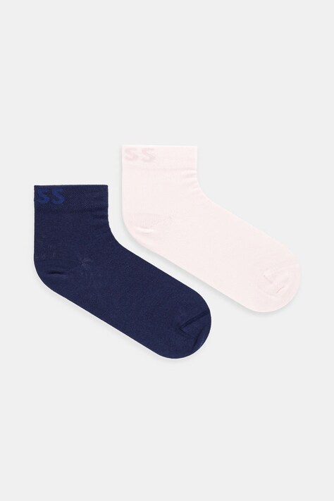 BOSS sosete 2-pack femei, culoarea roz