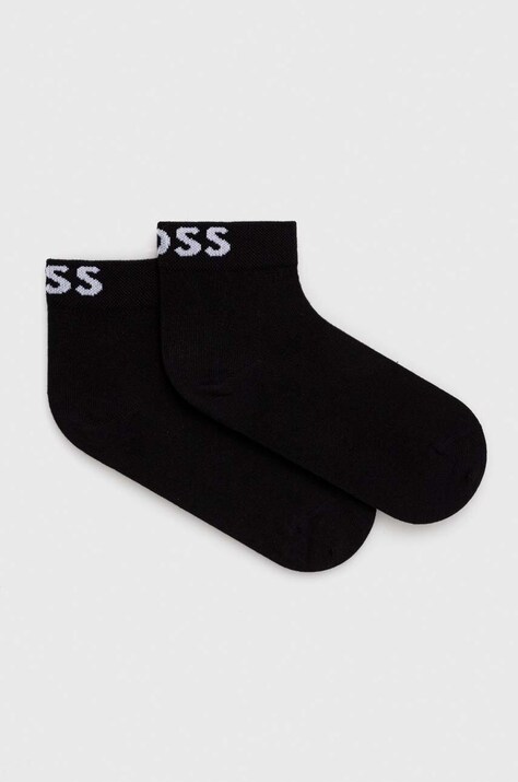 BOSS șosete 2-pack femei, culoarea negru 50502066