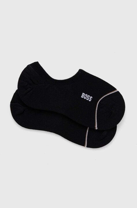 BOSS sosete 2-pack femei, culoarea negru, 50502091