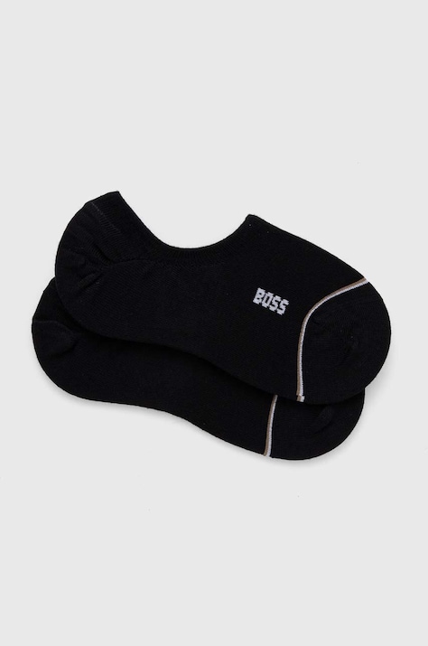 Ponožky BOSS 2-pak dámske, čierna farba, 50502091