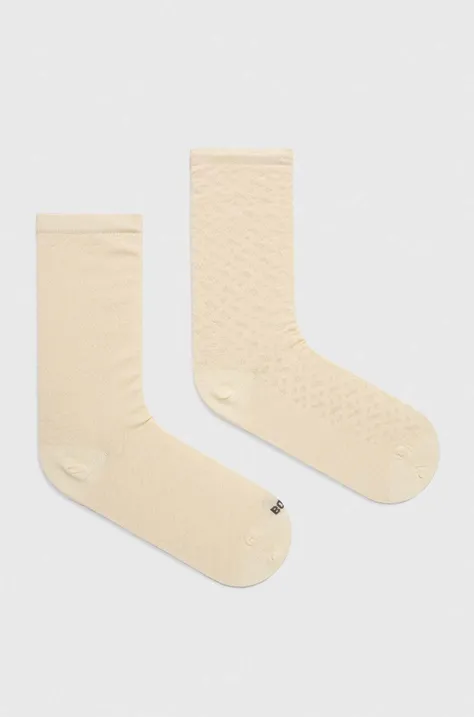 Ponožky BOSS 2-pak dámske,béžová farba,50502105