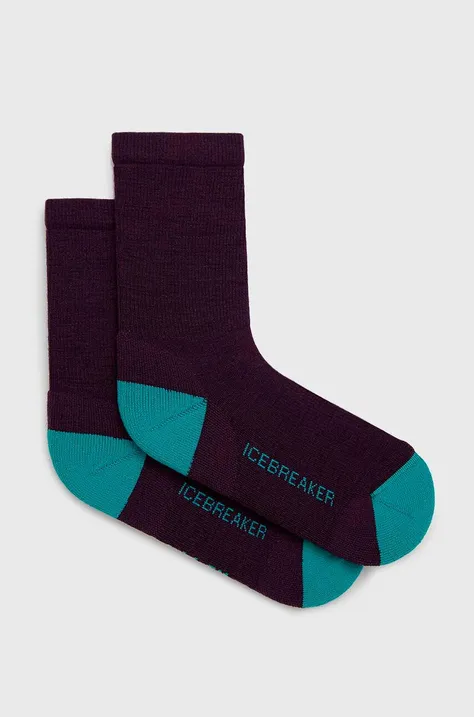 Κάλτσες Icebreaker Lifestyle Light χρώμα: μοβ