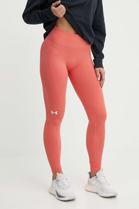 Tréninkové legíny Under Armour Train oranžová barva, hladké, 1381662