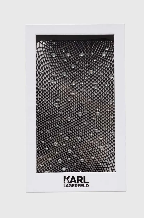 Pančuchové nohavice Karl Lagerfeld čierna farba