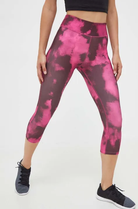 Reebok legginsy treningowe Identity kolor różowy wzorzyste